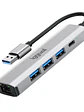 iggual Hub USB-A 5 puertos 3xUSB + RJ45 + tipo C - Miniatura 3