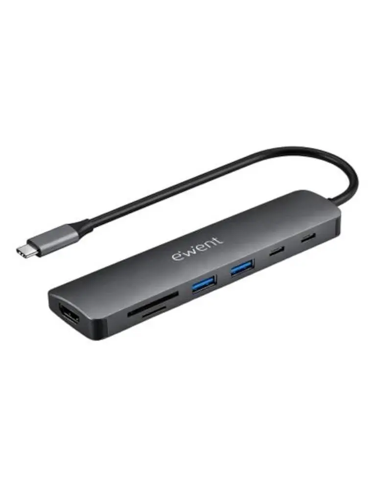 EWENT DOCKING MULTIPUERTO USB-C 7 en 1 HDMI 4K 1