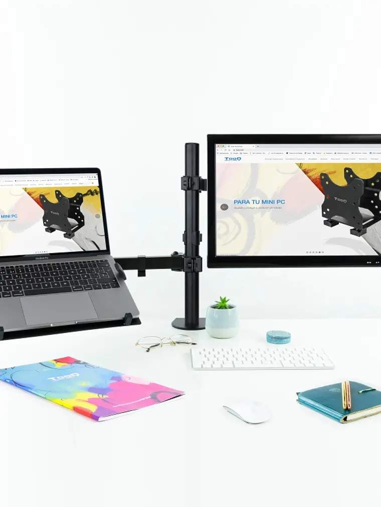 Tooq DB1200TN-B Soporte mesa monitor/portátil 3