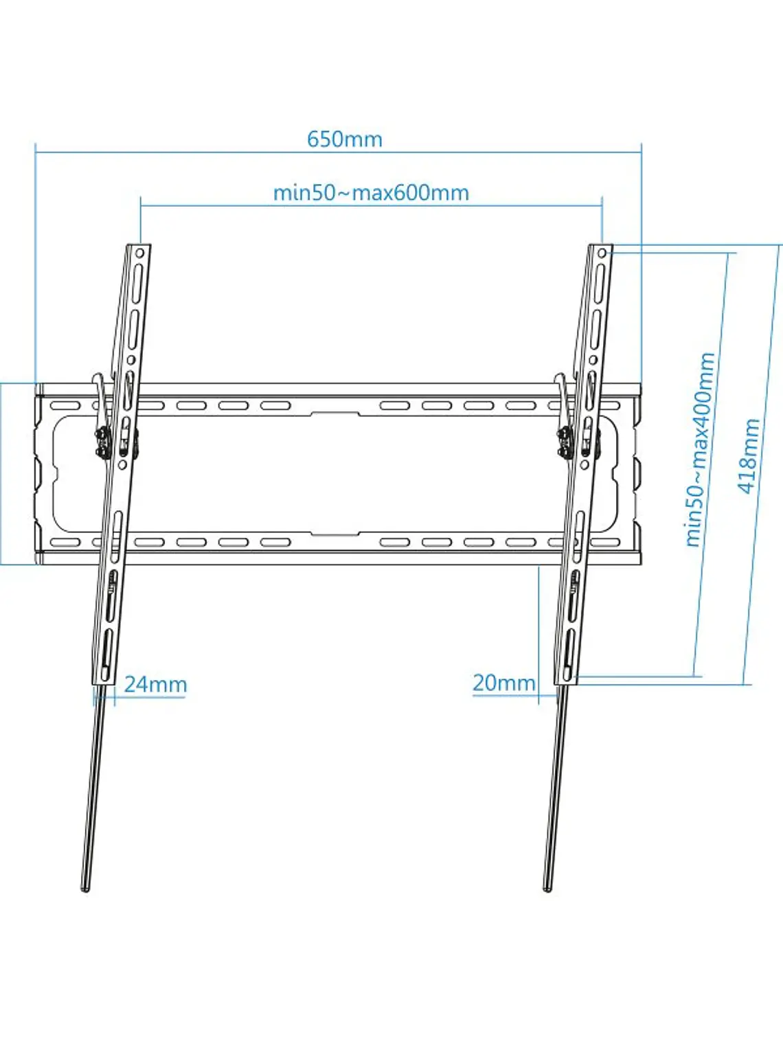 Tooq Soporte pared LP1081T-B incl pantallas 37-80