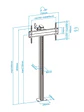 Tooq FS2270M-B Soporte suelo fijo  37-70