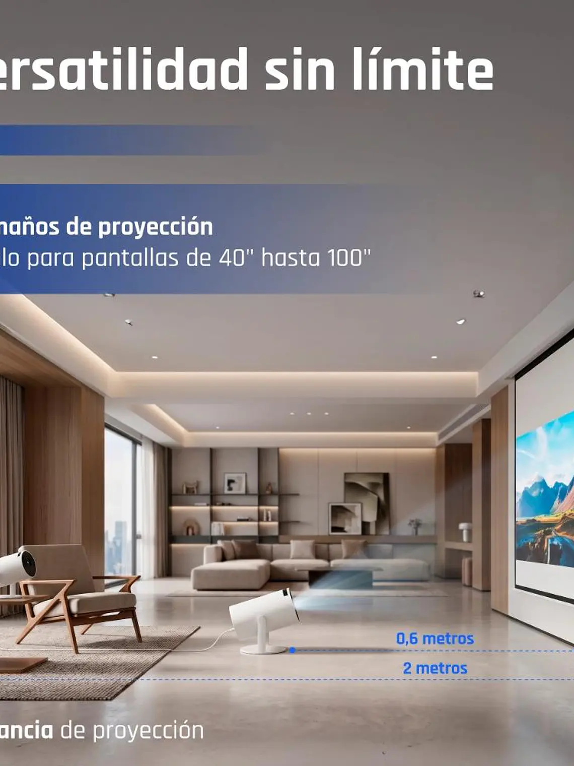iggual Mini proyector MP720p HDMI WiFi BT Android 4