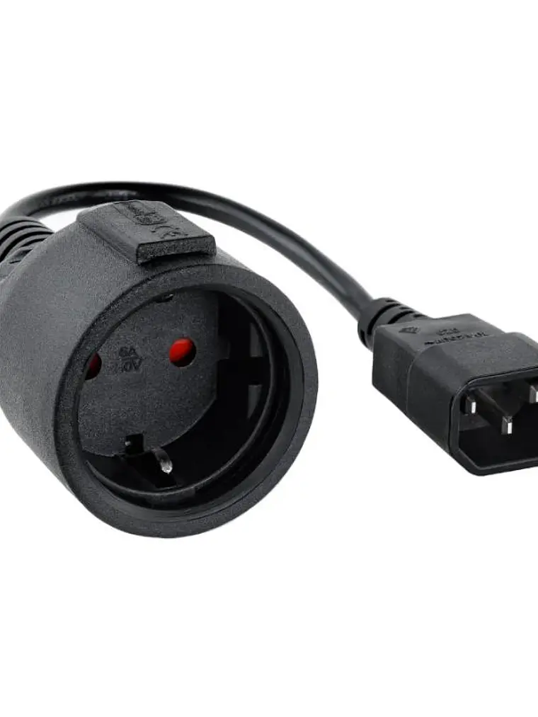 Nanocable Cable Adaptador C14-M a CEE7-H, 50cm 2