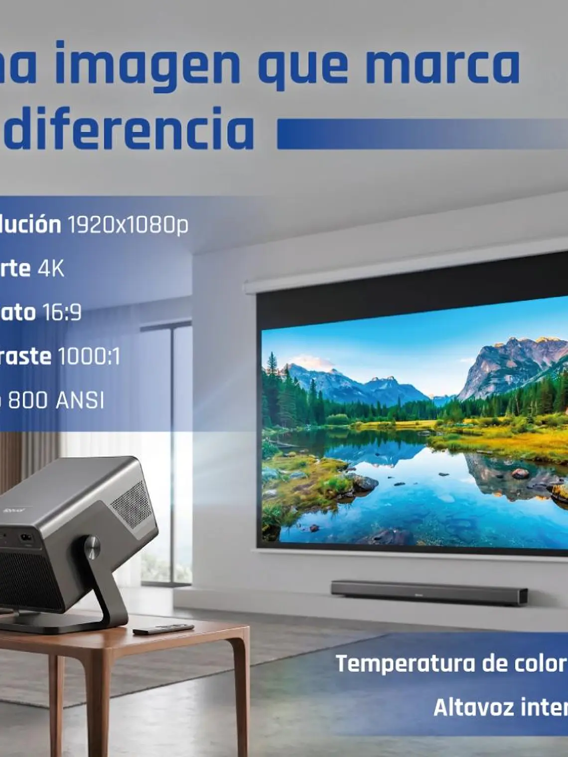 iggual Proyector 4K 1080p Pro 800ANSI Android 2