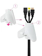 Nanocable Organizador cables flex. 25mm 1 M Blanco - Miniatura 2