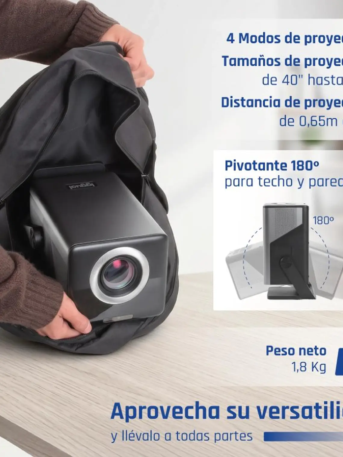iggual Proyector 4K 1080p Pro 800ANSI Android 4