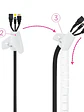 Nanocable Organizador cables flex. 25mm 1 M Blanco - Miniatura 3
