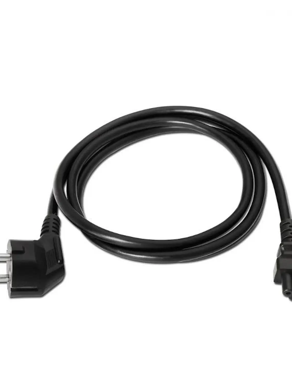 Aisens Alimentación Trébol CEE7/M-C5/H negro 1.5m 2