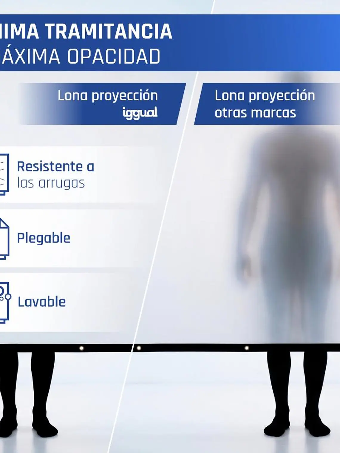 iggual Pack proyector 4K + lona proyección120
