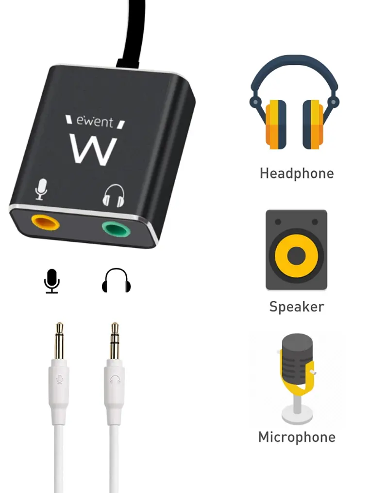 Ewent Cable adaptador de audio USB tipo C/ Jack 3