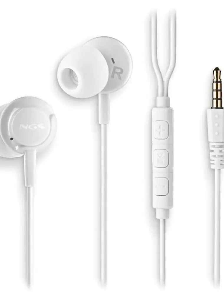 NGS Auricular CROSSDRIFT Blanco cable JACK 3.5 Mm 2
