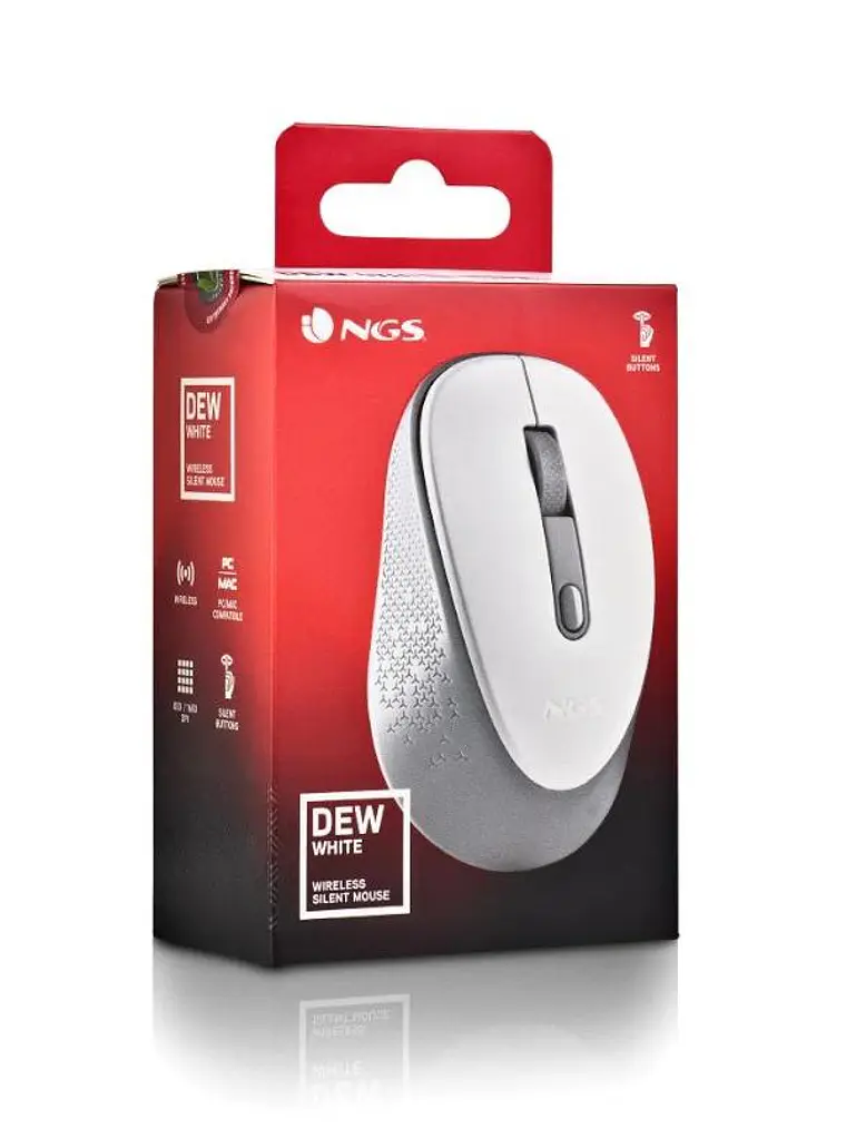 NGS RATON INALAMBRICO 800/1600DPI Blanco 2
