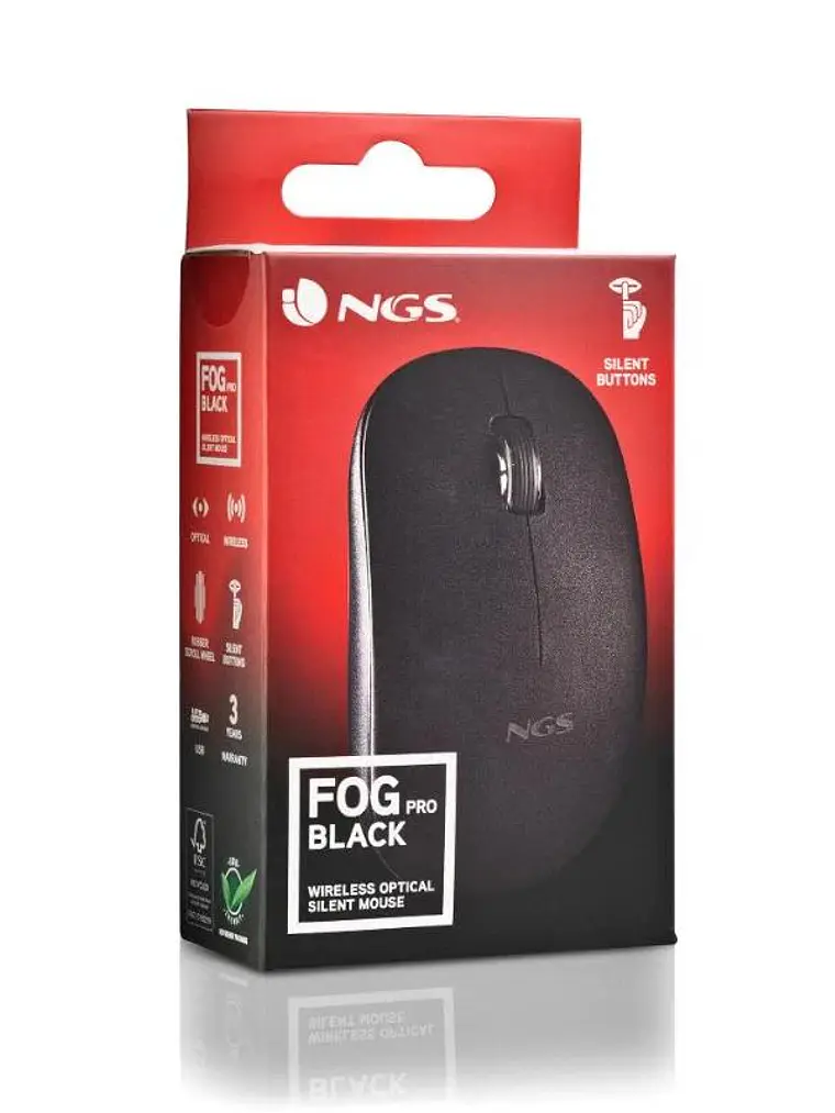 NGS Raton Fogpro Inalambrico Negro 4