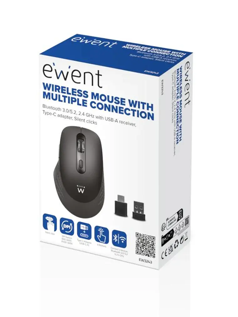 EWENT EW3243 Ratón inalámbrico 2.4GHz BT 3