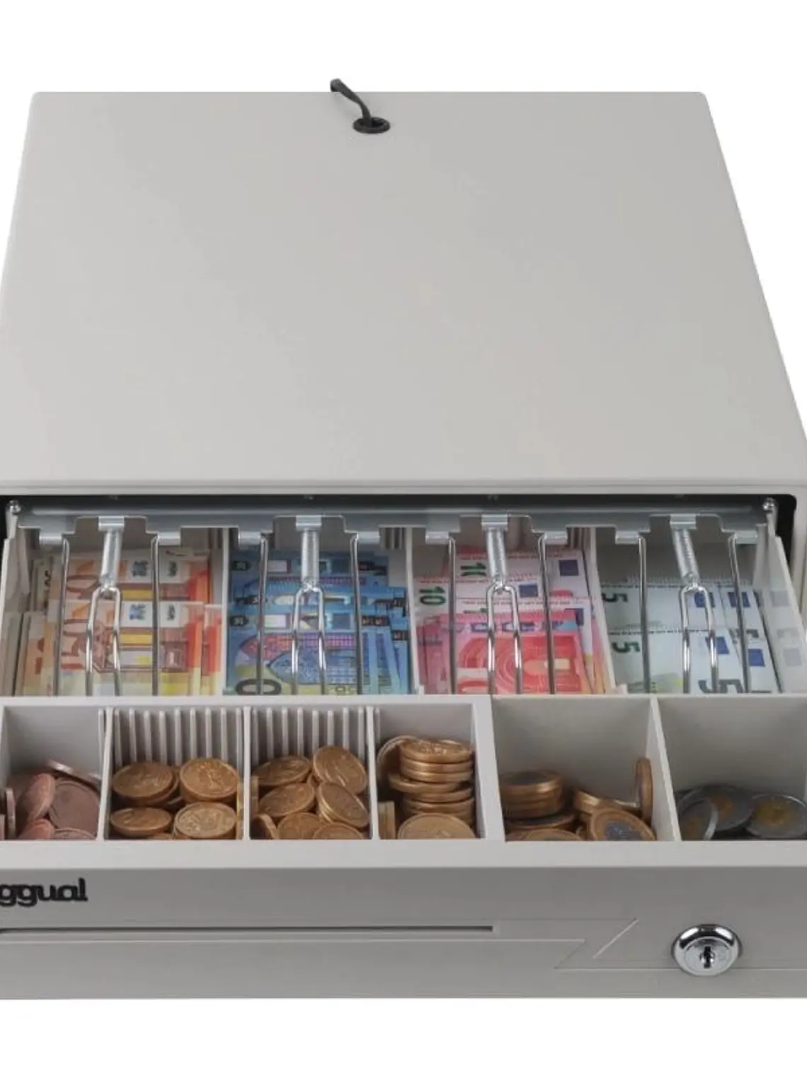 iggual Cajón portamonedas IRON-10W 38cm 4+6 blanco 1