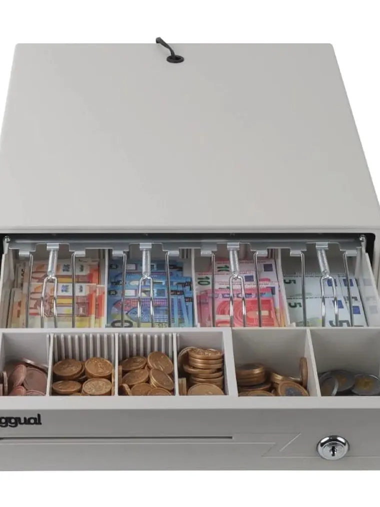 iggual Cajón portamonedas IRON-10W 38cm 4+6 blanco 1