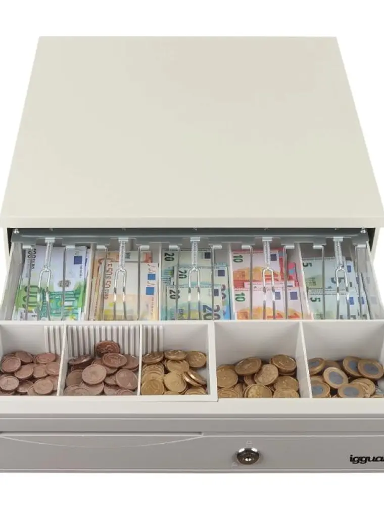 iggual Cajón portamonedas IRON-30W 42cm 5+5 blanco 1