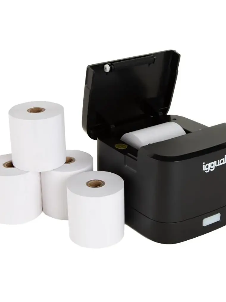 iggual Kit impresora térmica TP EASY 58 + 5 rollos 3