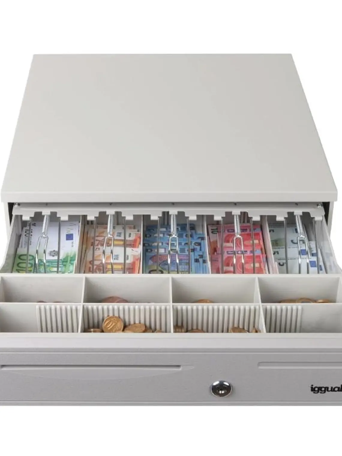 iggual Cajón Portamonedas IRON-50W 42cm 5+8 blanco 1