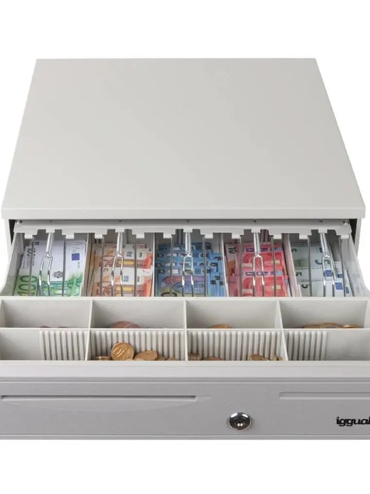 iggual Cajón Portamonedas IRON-50W 42cm 5+8 blanco 1
