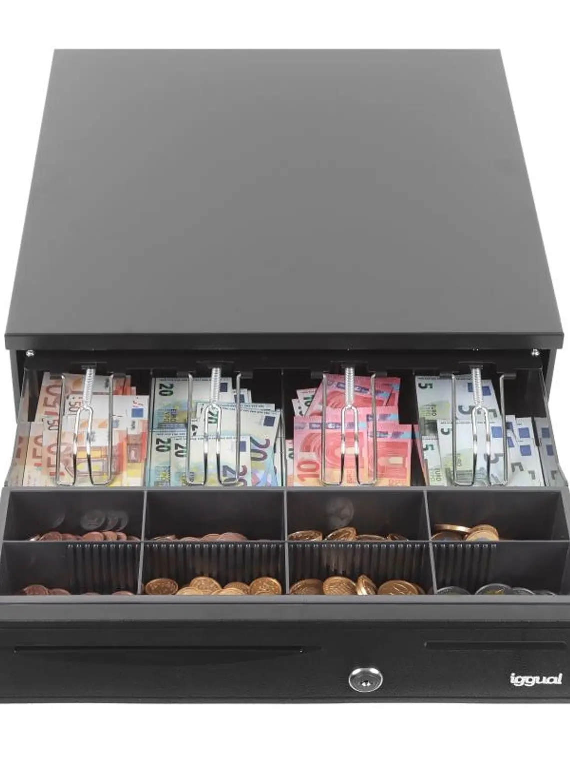 iggual Cajón portamonedas IRON-20 42cm 4+8 negro 1