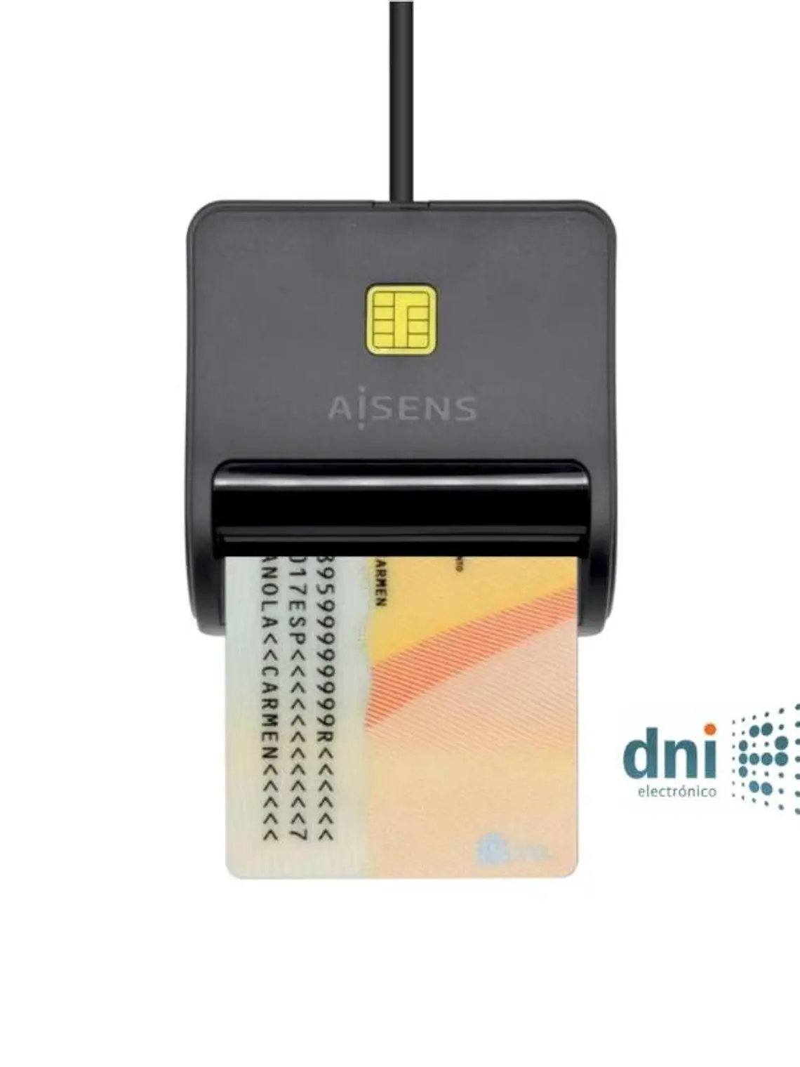 Aisens Lector Tarjetas Inteligente DNI Negro 2
