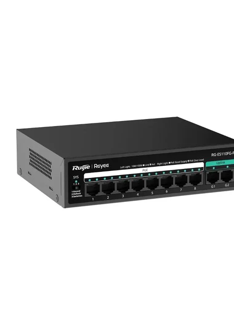 Reyee 8-Port 100Mbps + 2 Uplink Port 1000Mbps, 8 o 2