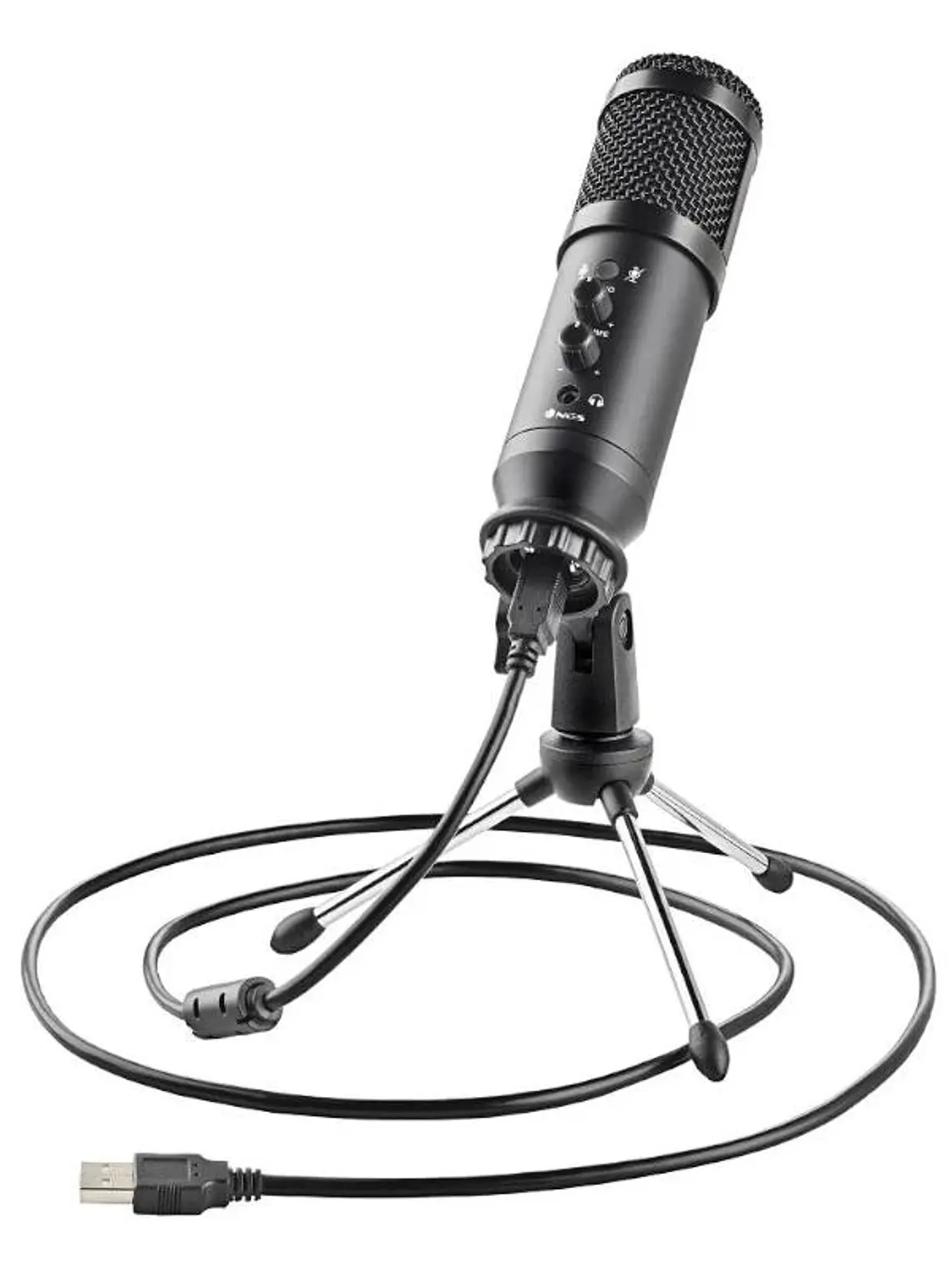 NGS MICROFONO UNIDIRECCIONAL CON TRIPODE Y USB 3