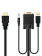 Nanocable Conversor HDMI a VGA-Jack-UBS, 1.8 m - Miniatura 4