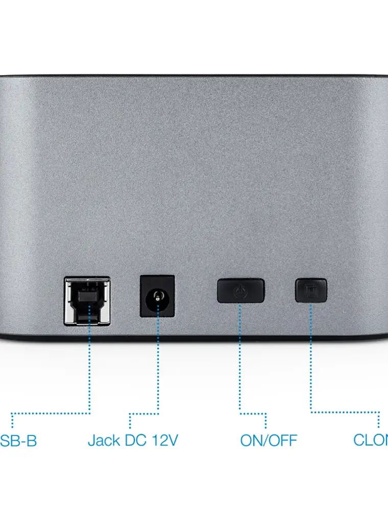 Tooq TQDS-805G Dock Station Doble Bahía HDD Gris 3