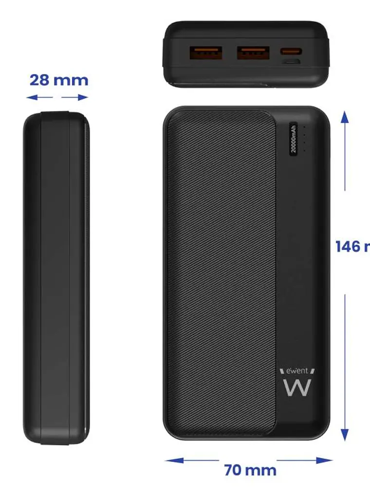 EWENT POWERBANK 20000mAh PD 22,5W 2