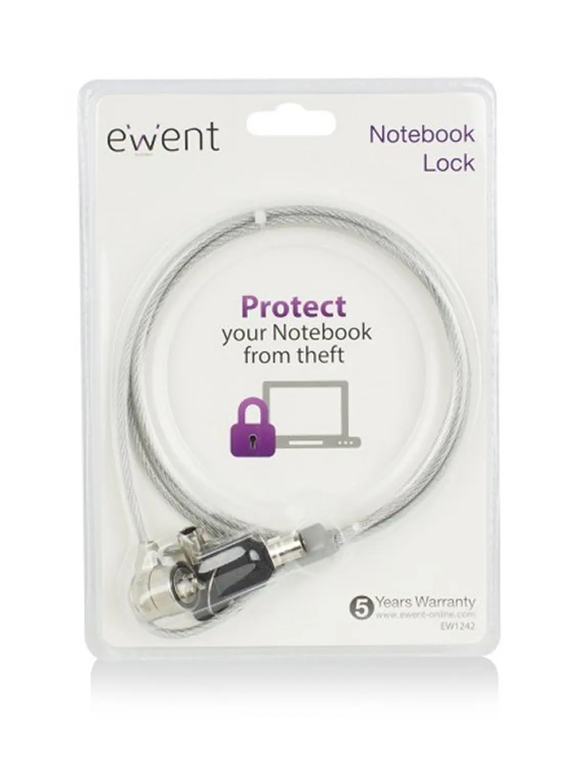 EWENT EW1242 Cable de Seguridad con llave 2