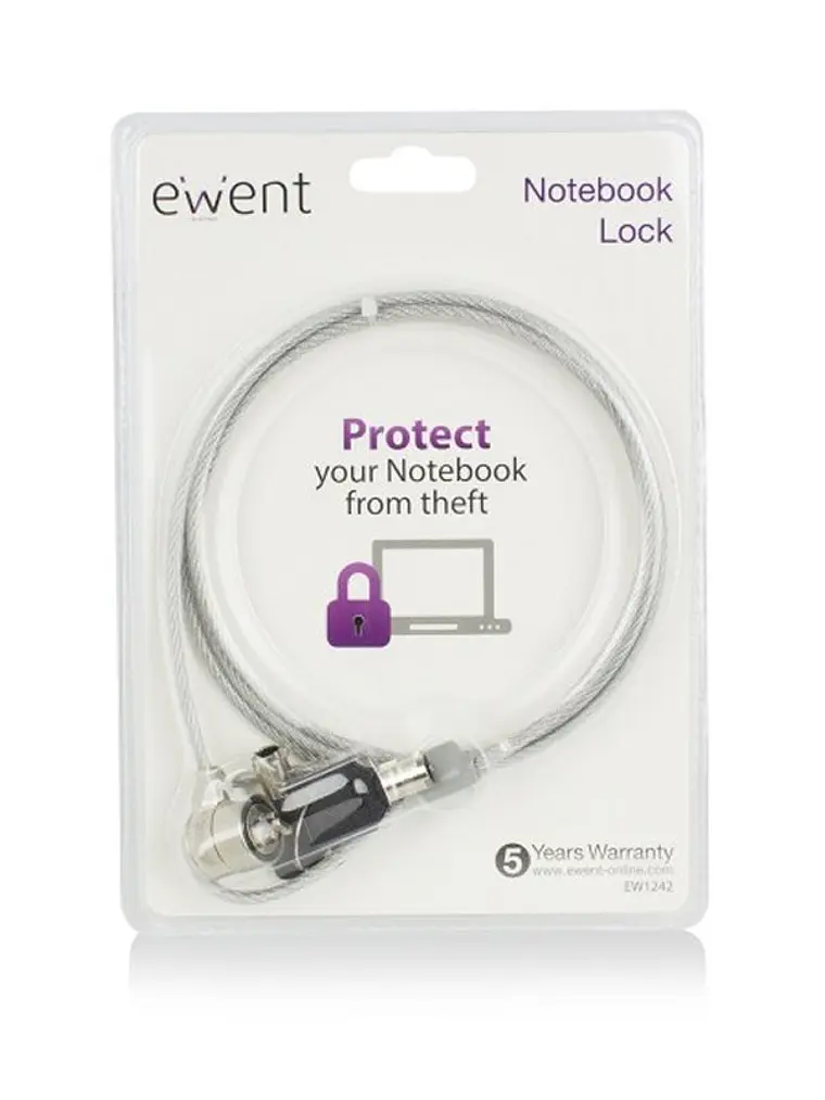 EWENT EW1242 Cable de Seguridad con llave 2