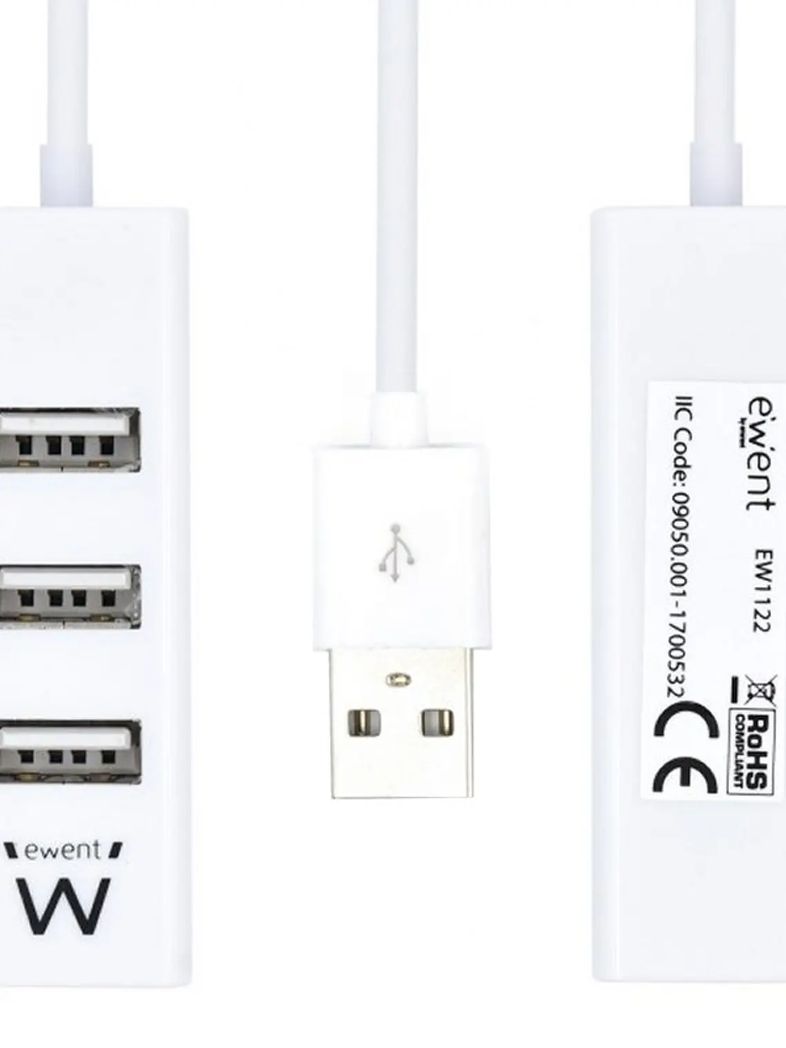 EWENT EW1122 MINI-HUB USB 4 PUERTOS BLANCO 3