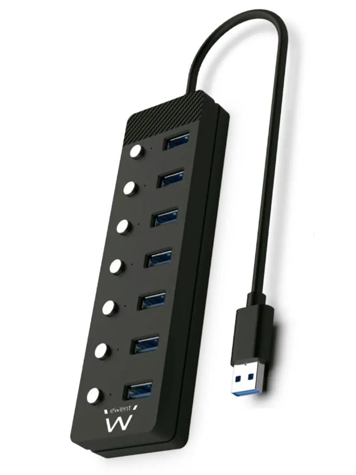 EWENT Hub usb-usb-c 7 ptos interruptor c/alimen. 1