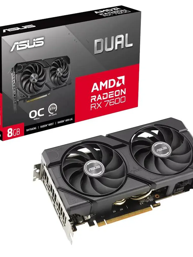 ASUS VGA AMD DUAL RX 7600 O8G EVO 8GB DDR6 4