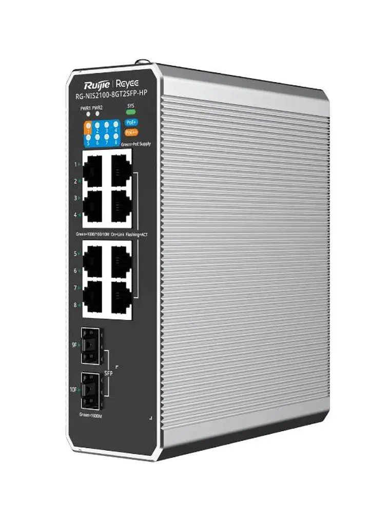 Reyee L2 Industrial Managed Switch, 8-Port RJ45 Gi 2
