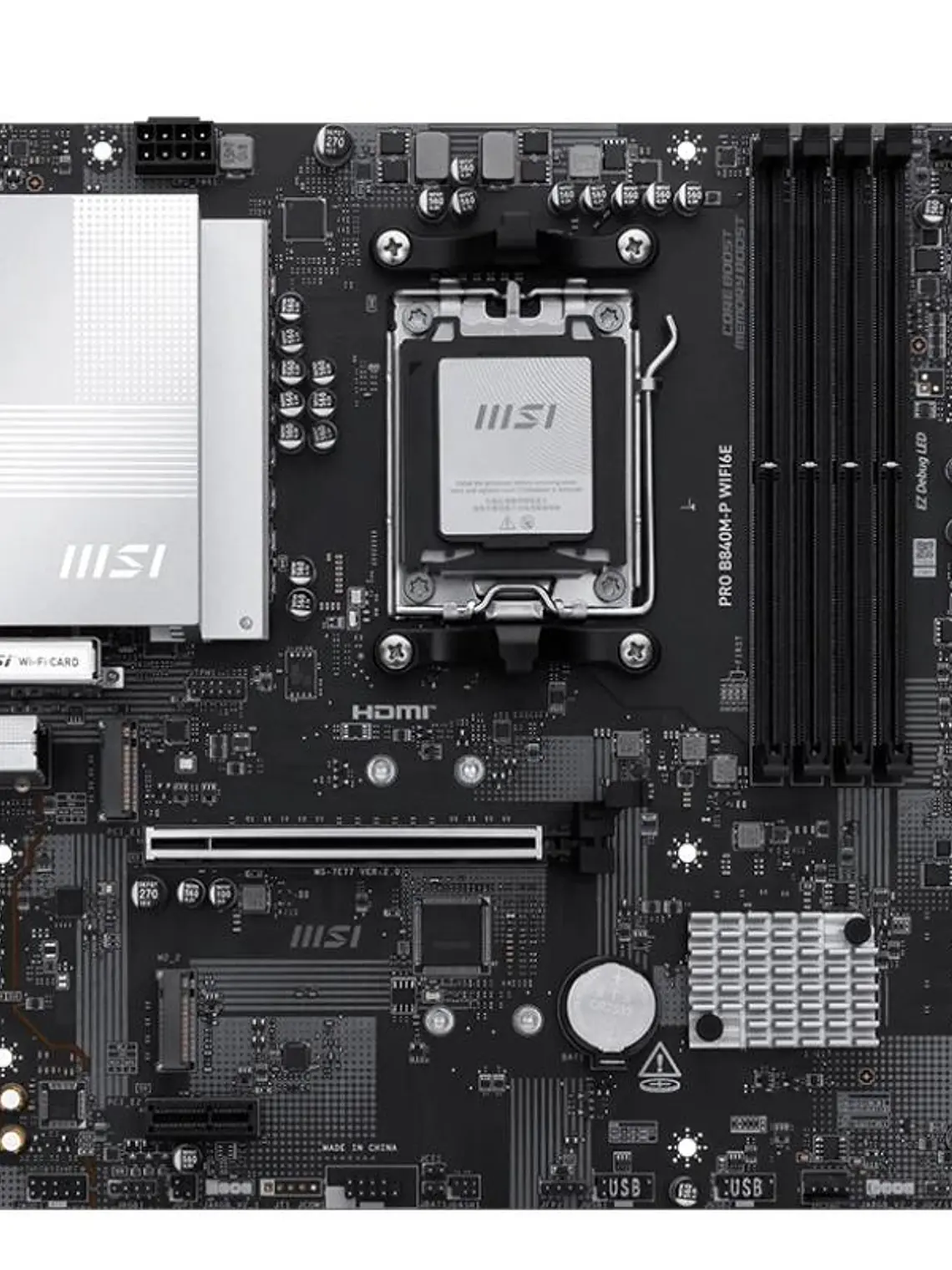 MSI Placa Base PRO B840M-P WIFI6E DDR5 mATX 2