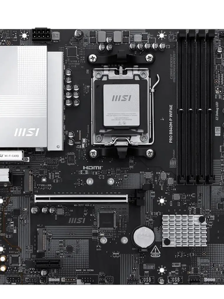 MSI Placa Base PRO B840M-P WIFI6E DDR5 mATX 2