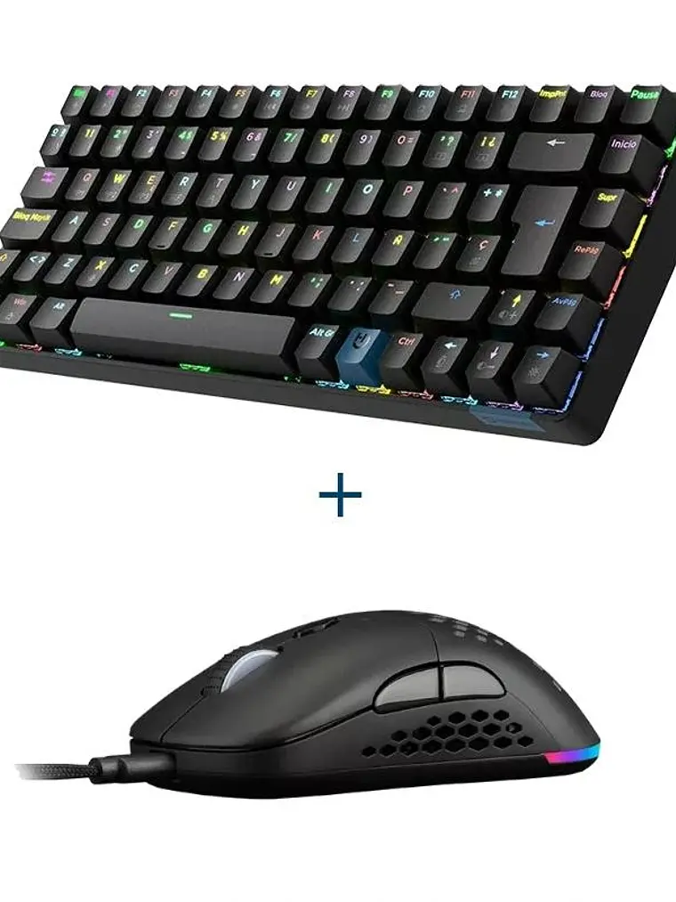 Hiditec Teclado GM1K switch red + Raton GX30 PRO 1