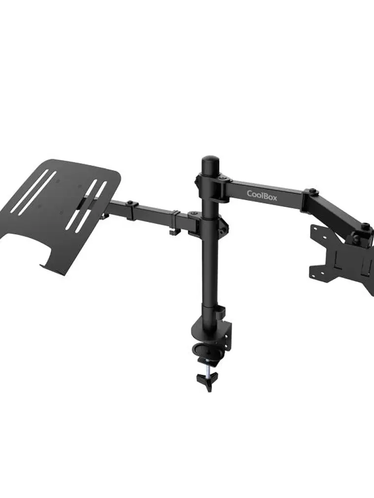 COOLBOX Soporte Monitor+Portátil Monobrazo Acero 3