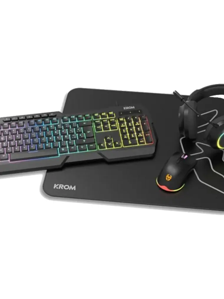 KROM KENTA PC Combo Gaming 4 en 1 RGB Negro 1