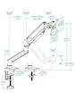 Tooq Soporte mesa DB1334TNR-W 1 brazo 13-34 Blanco - Miniatura 3