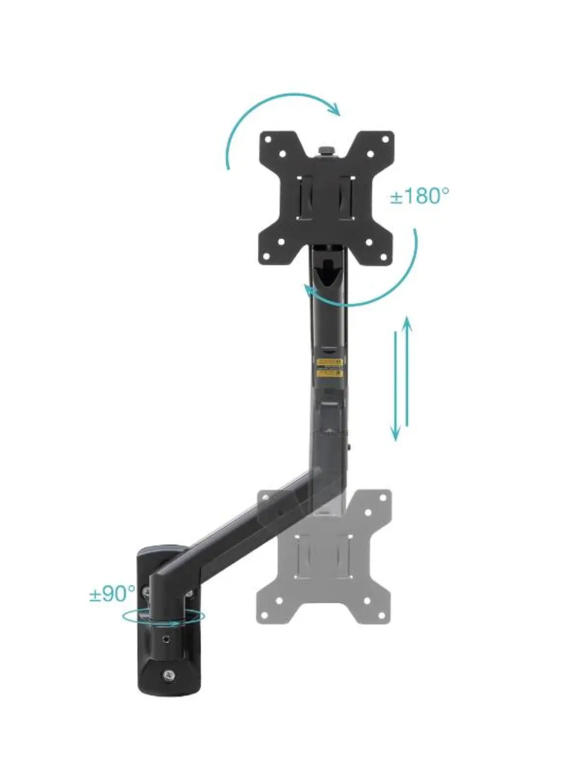 Tooq Soporte Pared LP1334TNR-B 1 brazo 13-34 Negro 2
