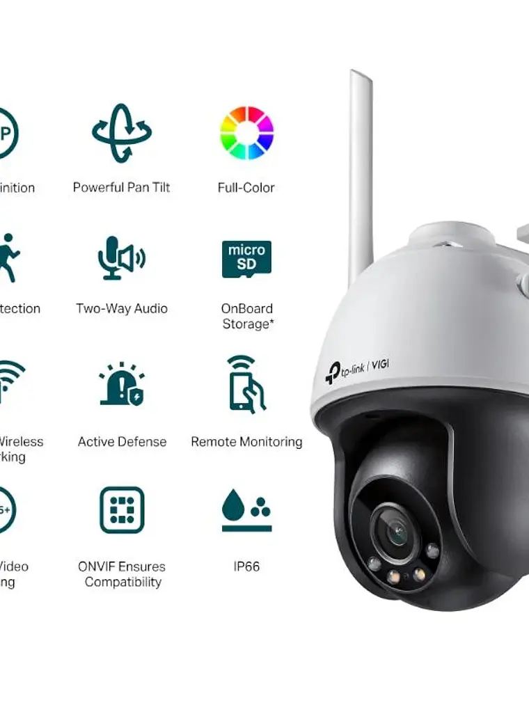 VIGI Cámara IP PT C540-W 4MP Plástico FColor Wi-Fi 2