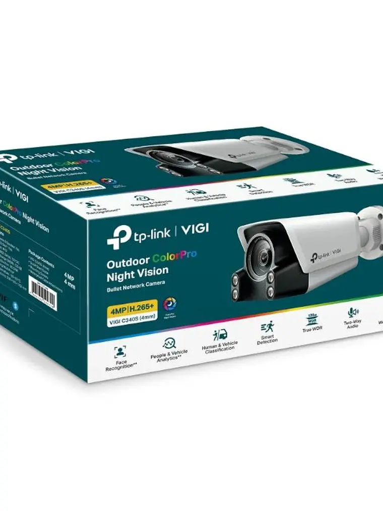 VIGI Cámara IP Bullet C340S 4MP Plástico Full-Colo 3