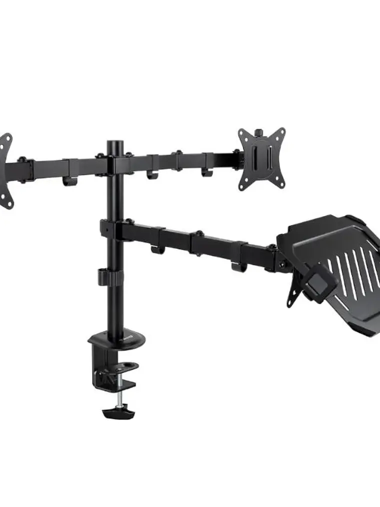 Tooq DB1202TN-B Soporte mesa 2 pantallas+ portatil 1