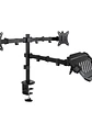 Tooq DB1202TN-B Soporte mesa 2 pantallas+ portatil - Miniatura 1