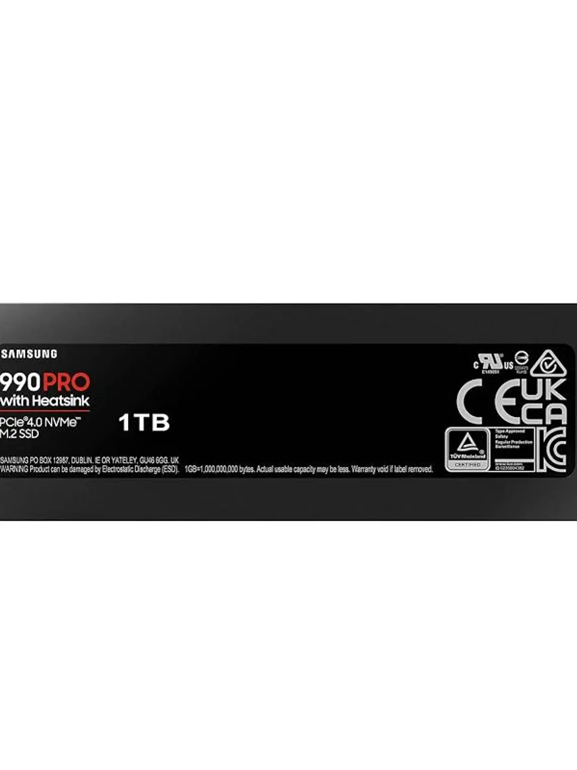 Samsung 990 PRO HeatSink SSD 1TB PCIe 4.0 NVMe M.2 3
