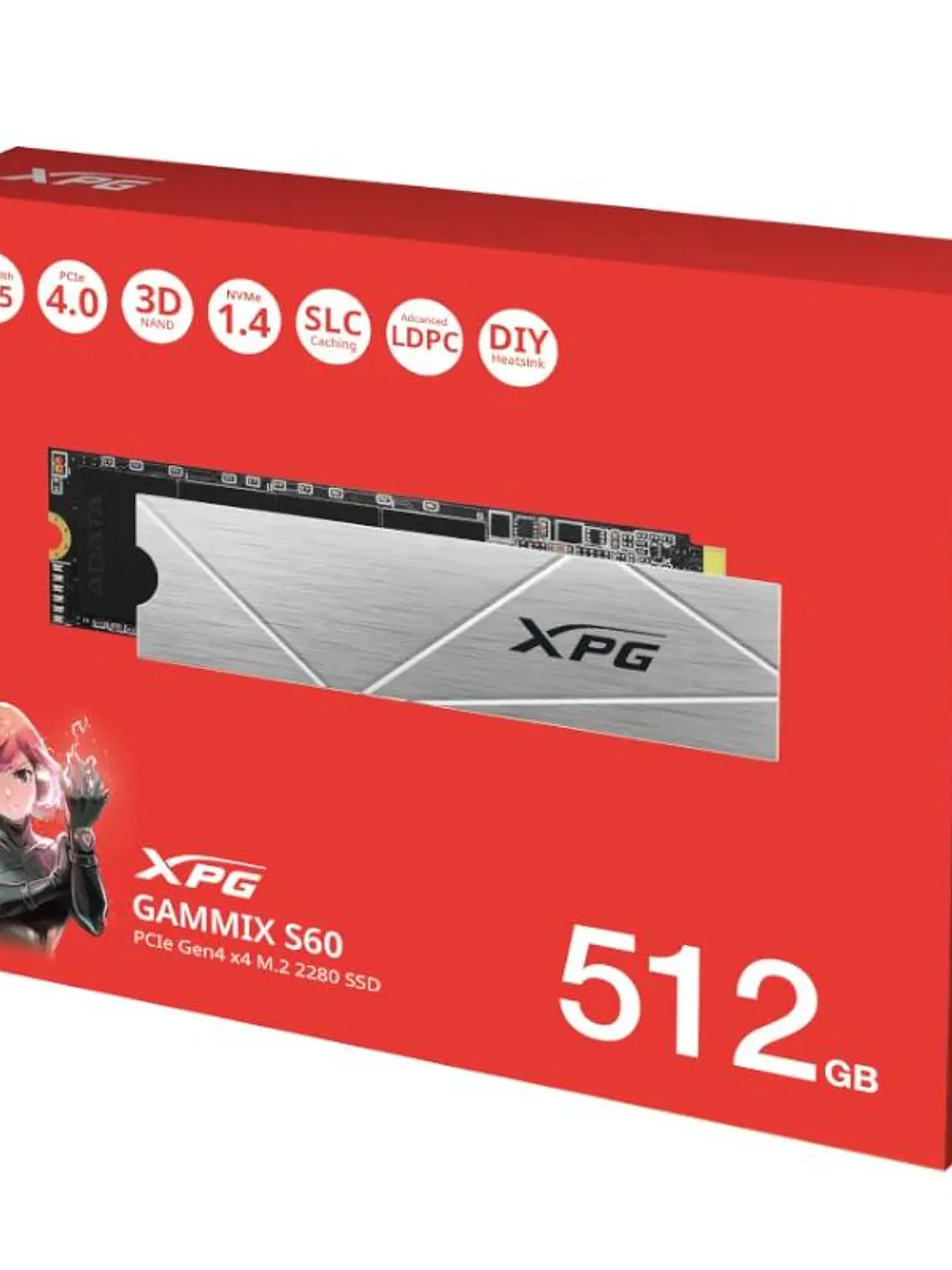 ADATA XPG SSD GAMMIX S60 512GB PCIe Gen4 x4 3
